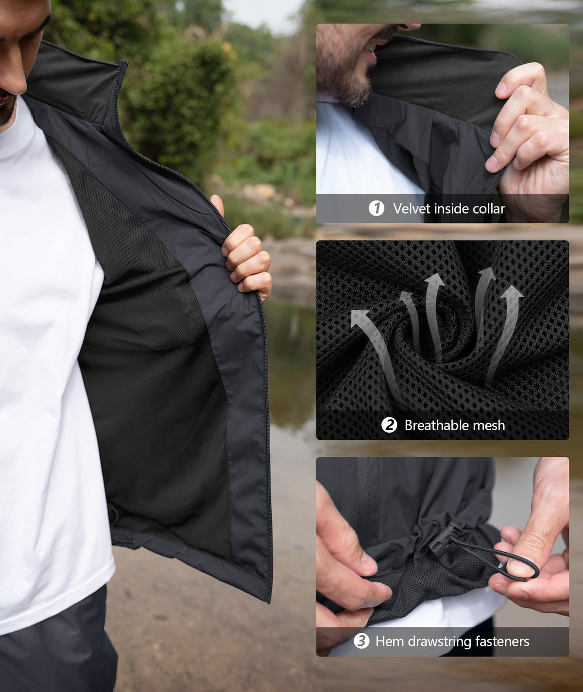 SWISSWELL reflective stripe on back improving visibility and low-light safety
