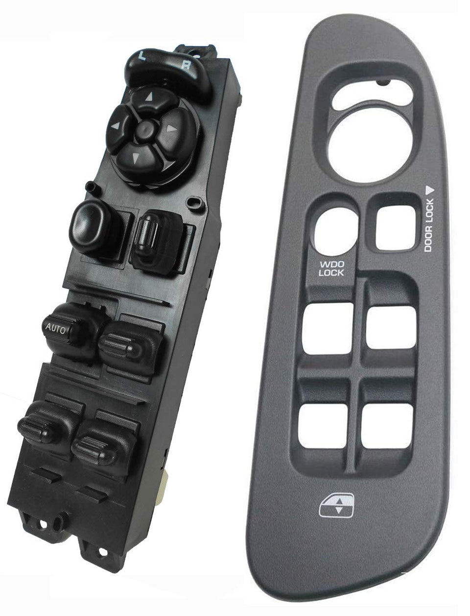 SWITCHDOCTOR front bezel and switch showing factory-fit and restored appearance