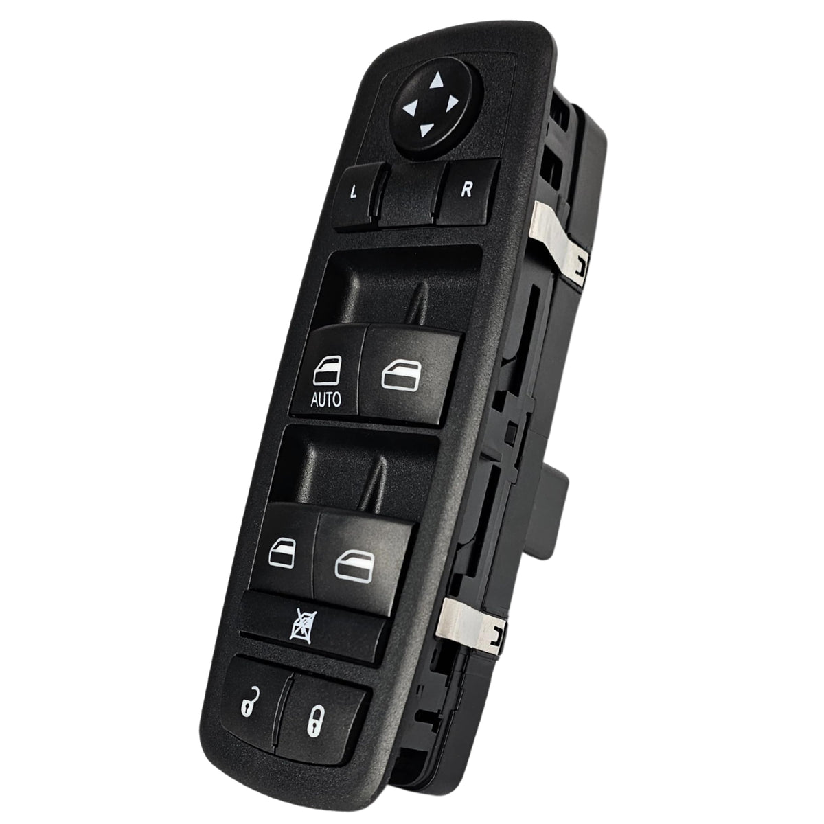 SWITCHDOCTOR master switch front view showing buttons and green light for easy identification