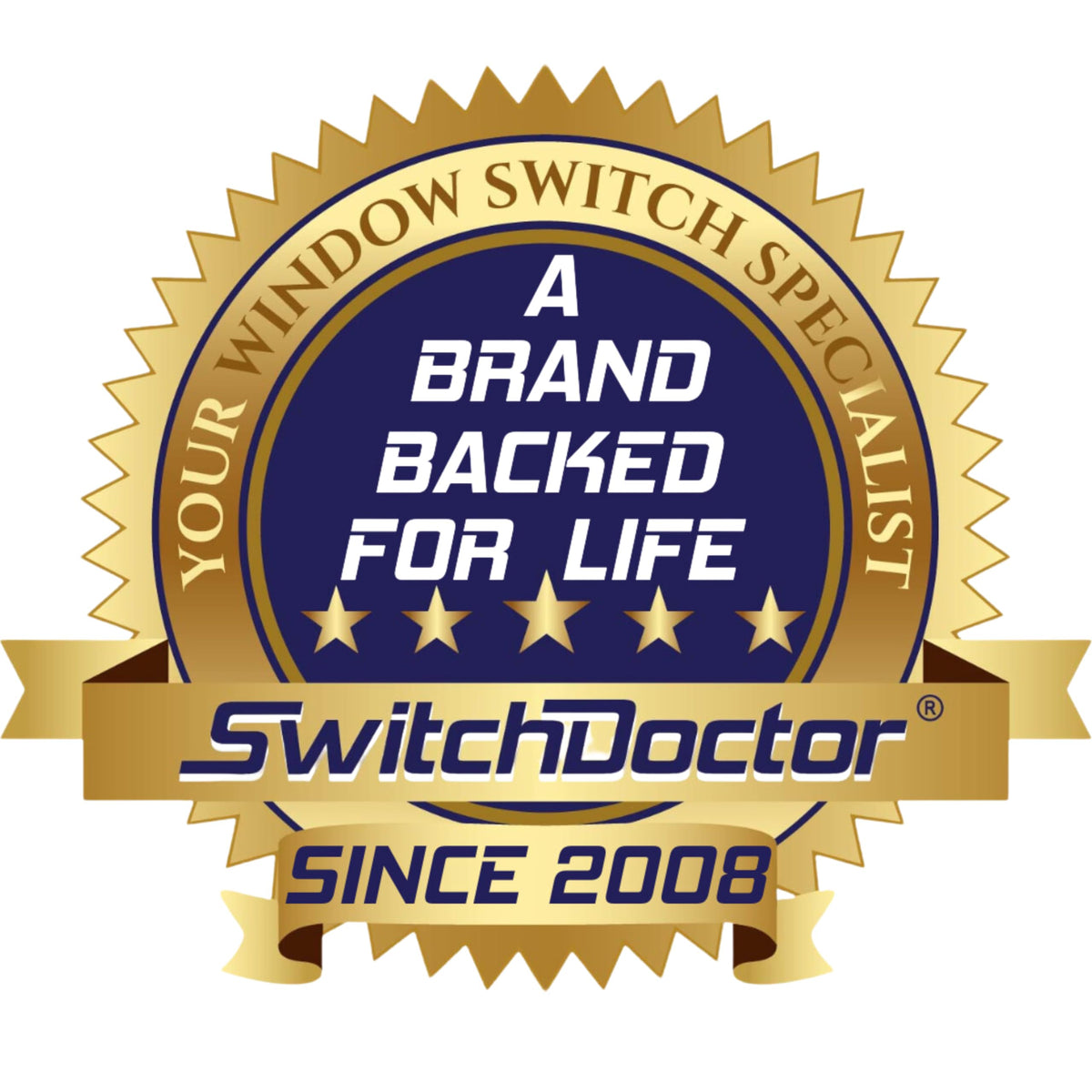 SWITCHDOCTOR master switch side profile showing contours for flush bezel fit