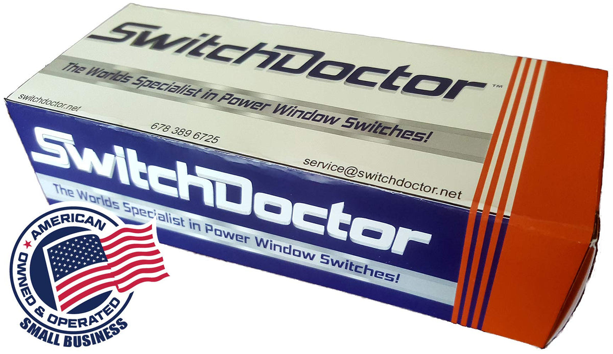 SWITCHDOCTOR installed switch in Jeep Cherokee door showing correct fit benefit: restores functionality