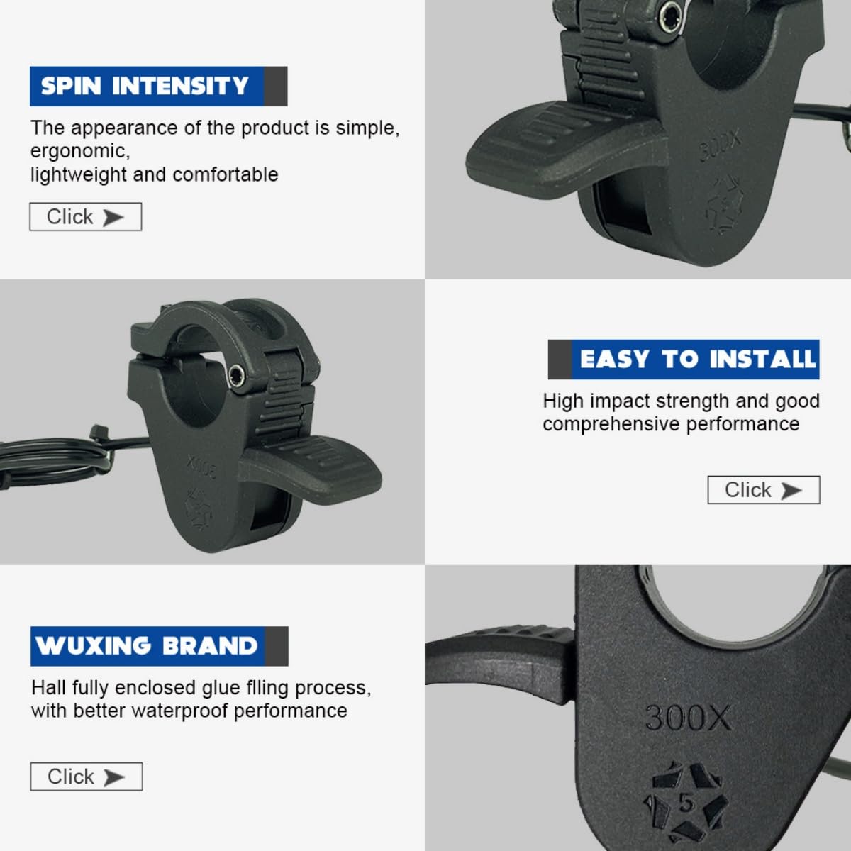 SWRXEarn 3-pin M8 connector and 12.2-inch cable showing plug-and-play convenience