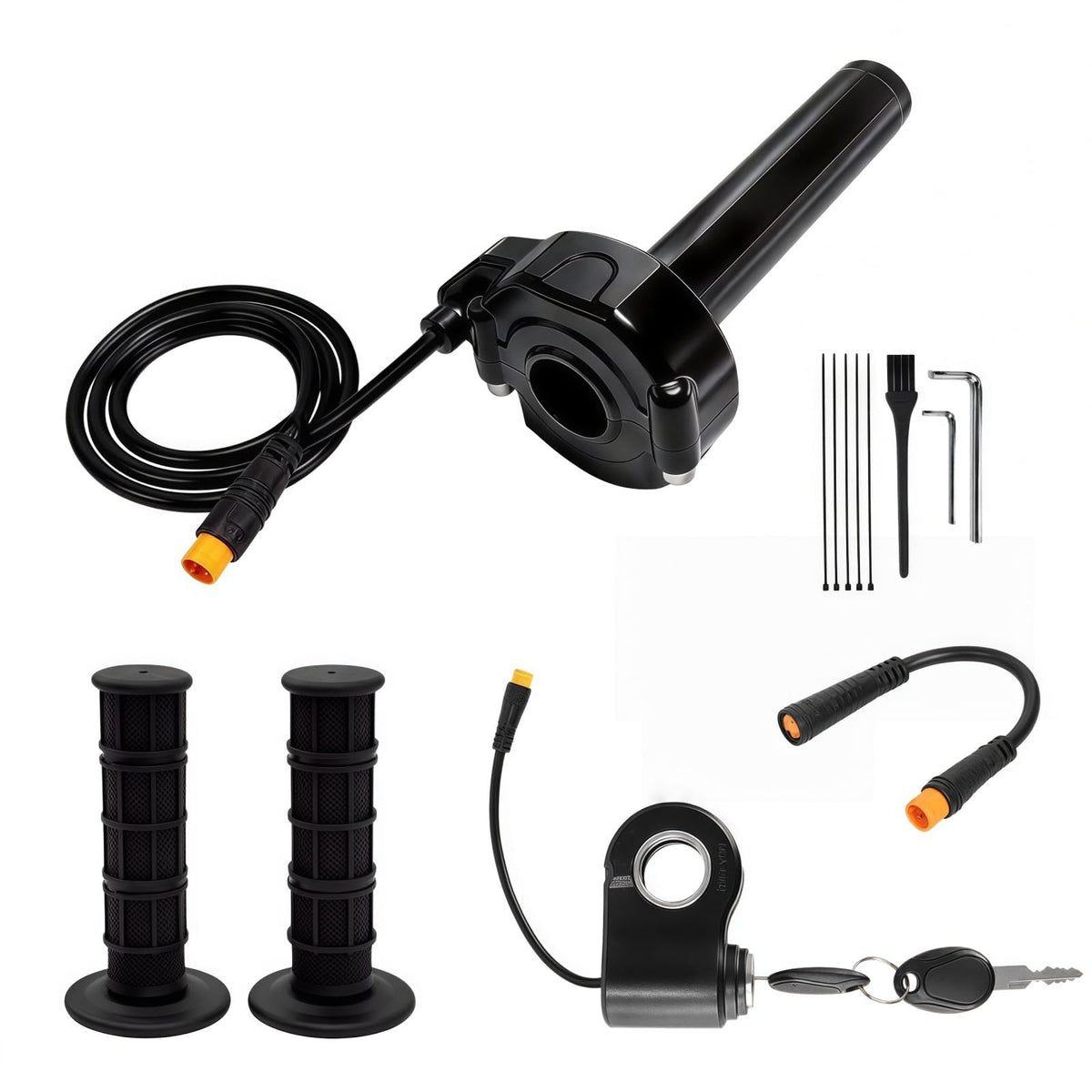 SWRXEarn front view of packaged full twist throttle showing complete kit benefits