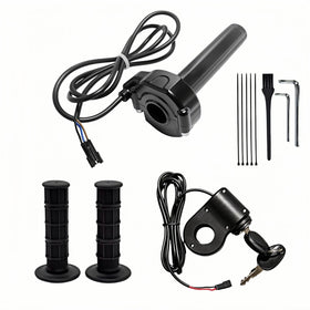 SWRXEarn Surron throttle front assembly showing mount and clamp, adds precise control