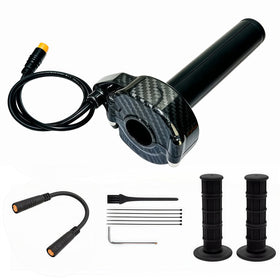 SWRXEarn throttle front angle showing compact housing and ergonomic shape benefit