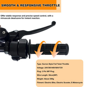 SWRXEarn throttle under water splash showing IPX6 weather resistance