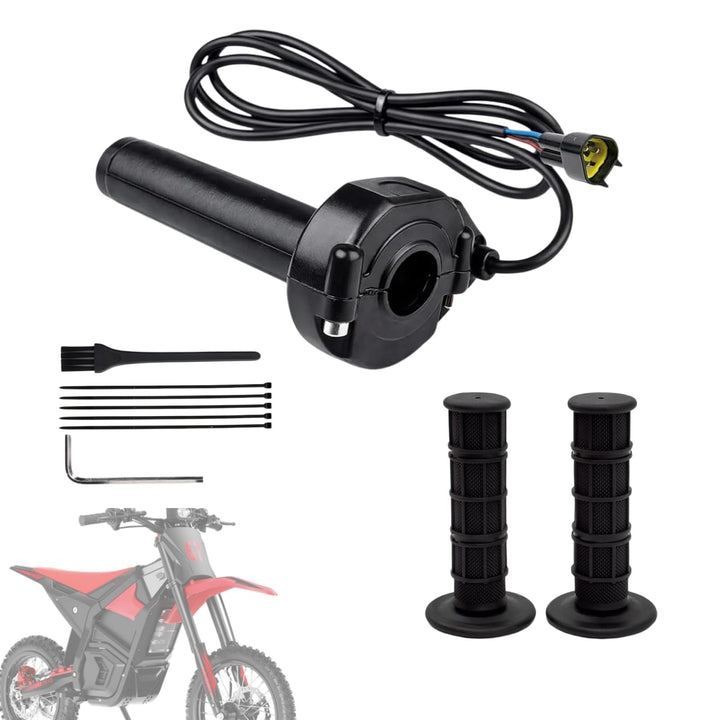 SWRXEarn full twist throttle front assembly showing fit and durability
