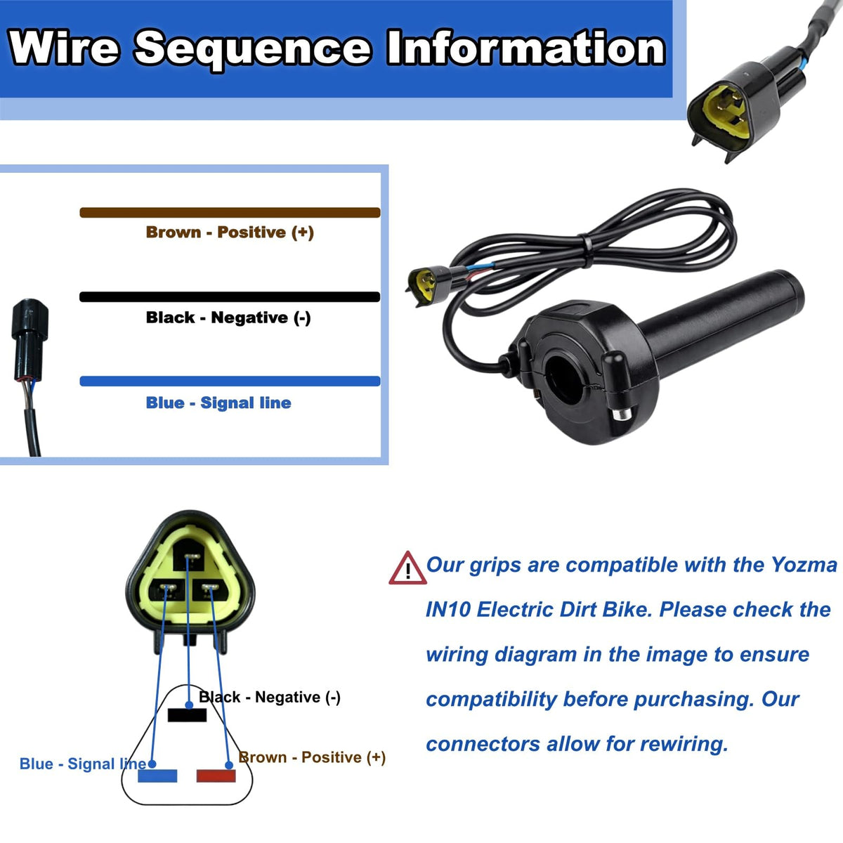 SWRXEarn throttle cable connector detail for easy plug-and-play installation