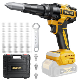 SXBSXB front view of cordless rivet gun showing form and controls for easy handling
