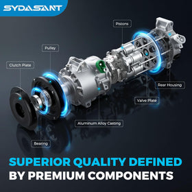 Sydasant oil fill port indicating 180 ml PAG46 prefill for time savings