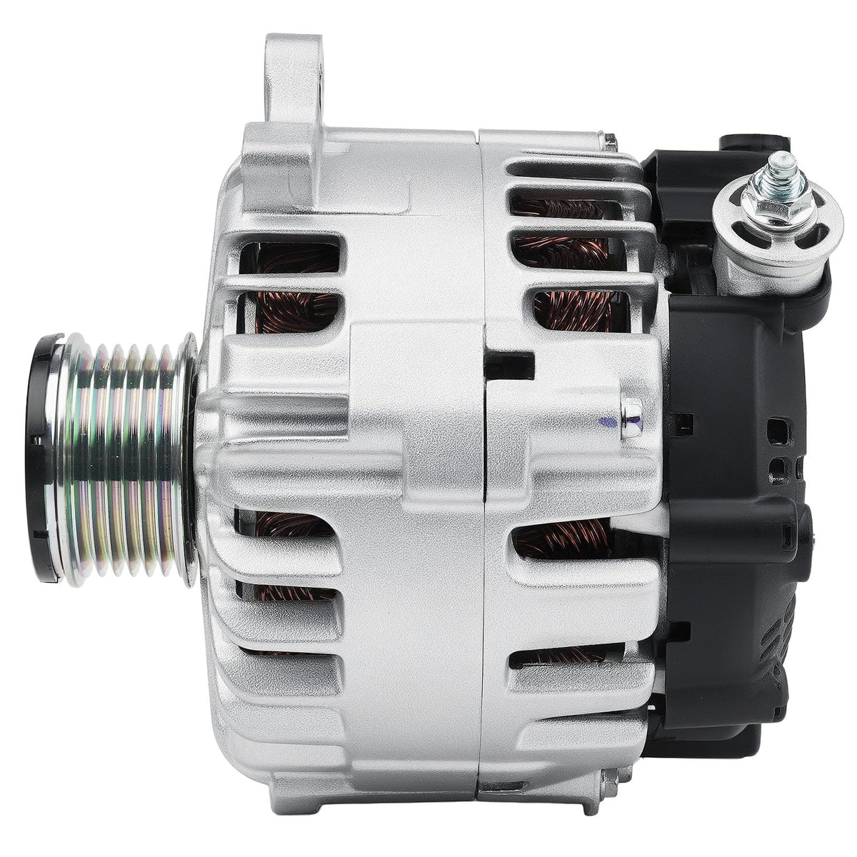 Sydasant alternator boxed with mounting hardware demonstrating ready-to-install convenience