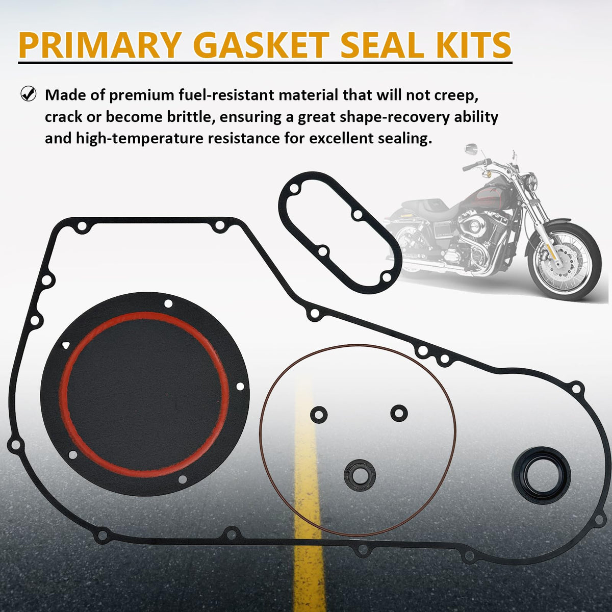 Syiono derby cover gasket close-up showing seal profile for precise fit