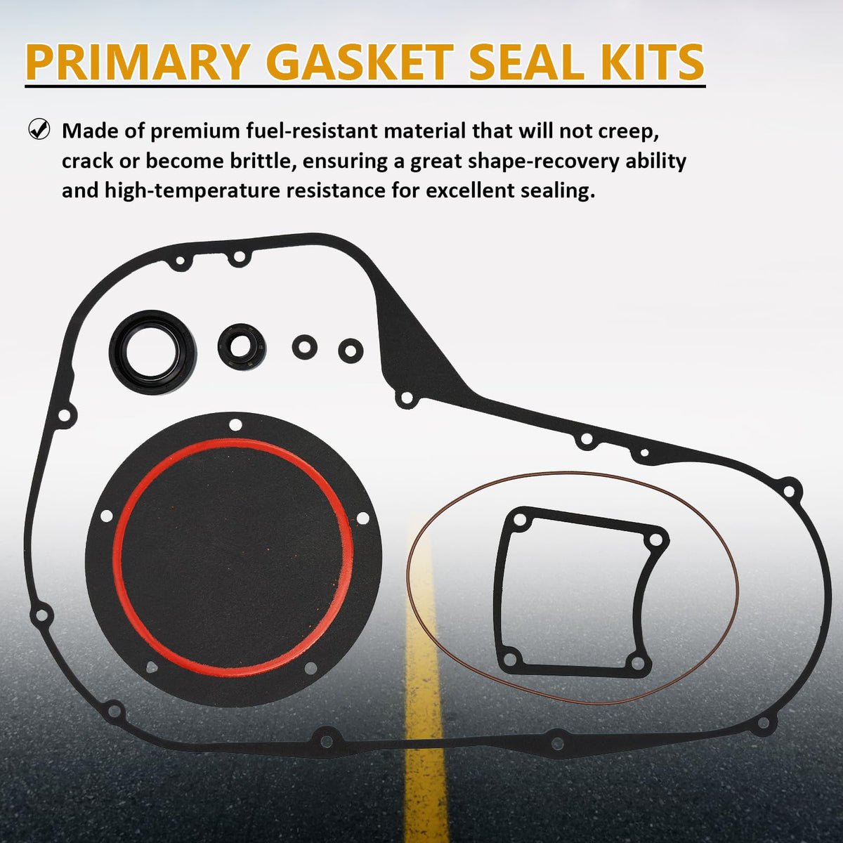 Syiono close-up of primary gaskets showing accurate cut and fit for reliable sealing