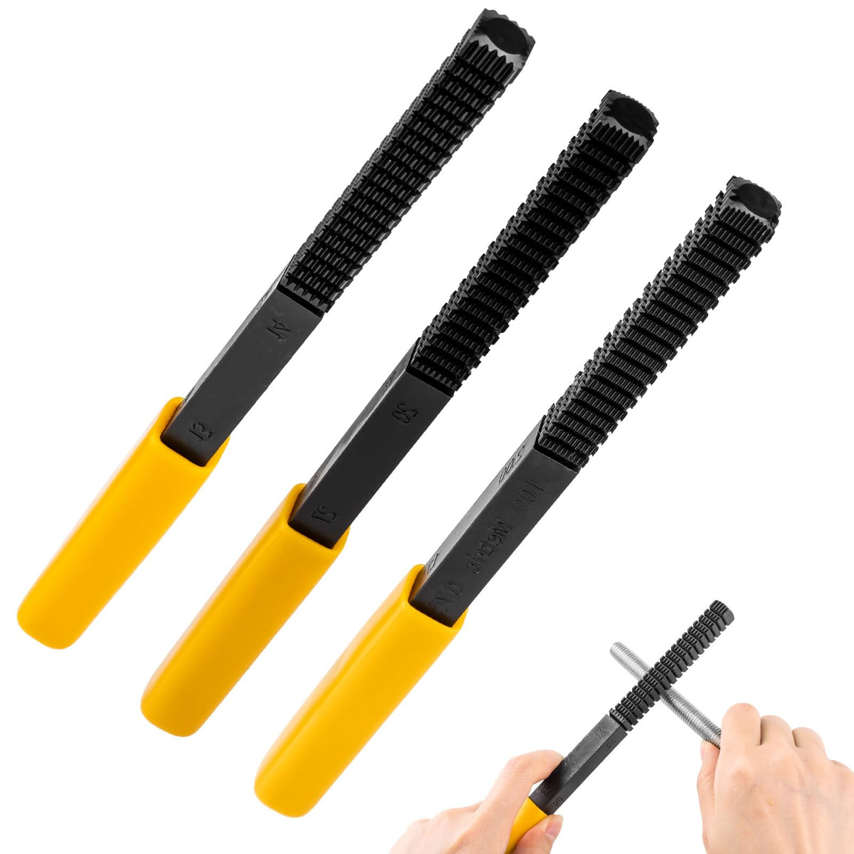syizyen front packaging showing three files and compact case, toolset ready