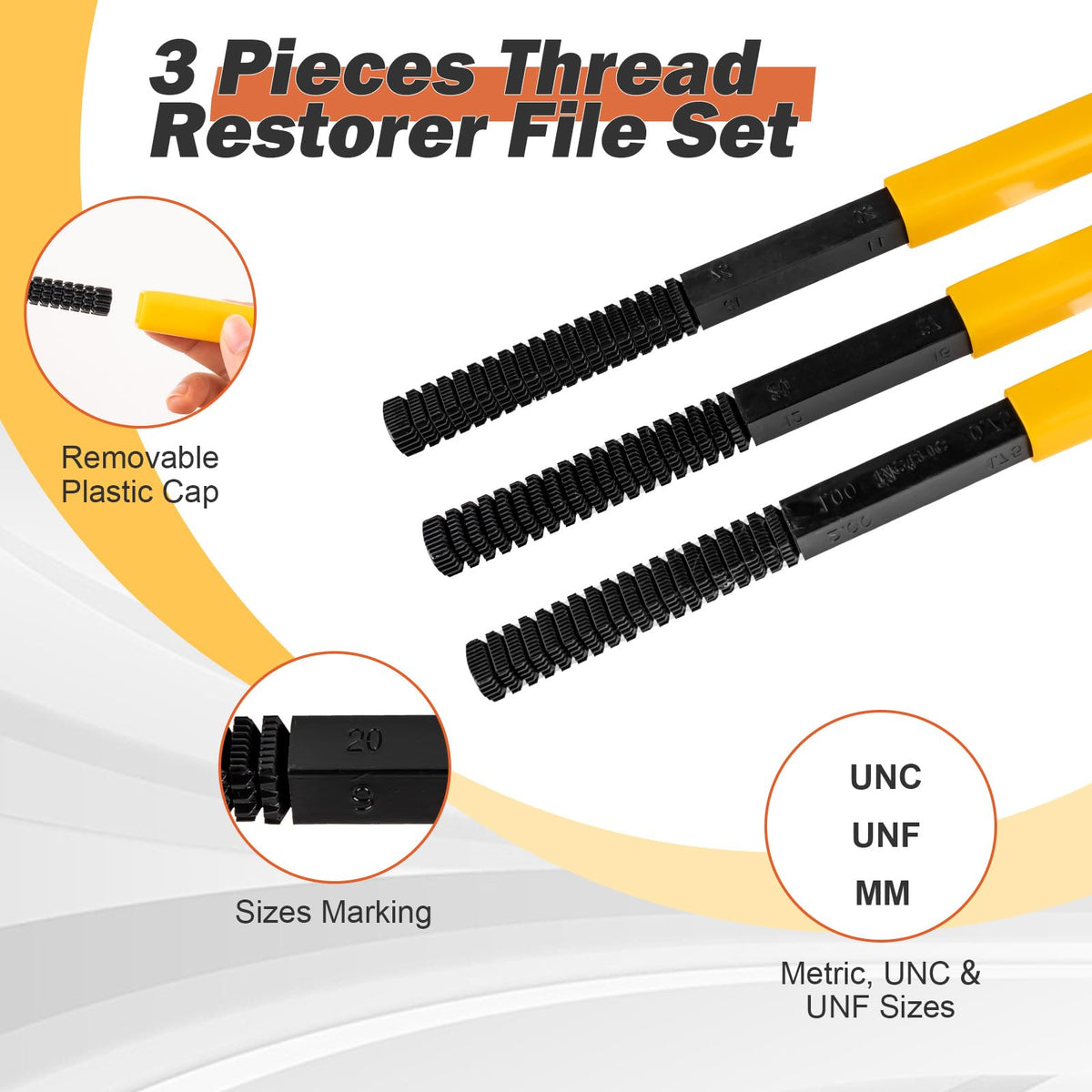 syizyen handle and removable rubber cap detail for improved grip and dual-end use
