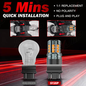 SYJIIP two-bulb package laid out to display included components for quick install