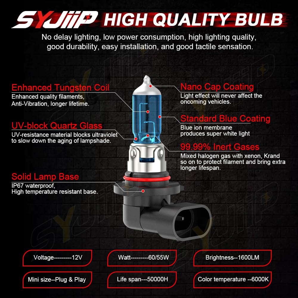 SYJIIP bulb installed in Honda Civic headlamp for improved visibility benefit