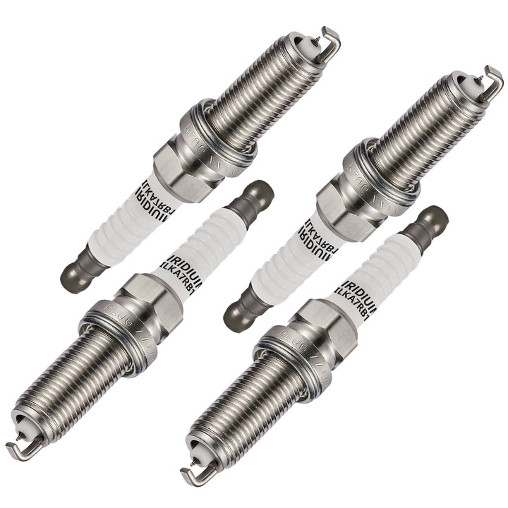 SYKRSS 3444 front packaging showing four iridium spark plugs and model fitment benefits