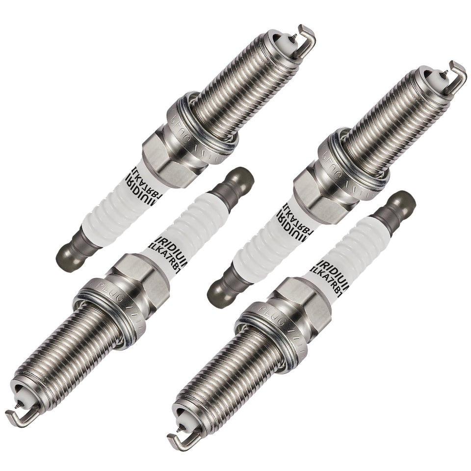 SYKRSS 3444 front packaging showing four iridium spark plugs and model fitment benefits