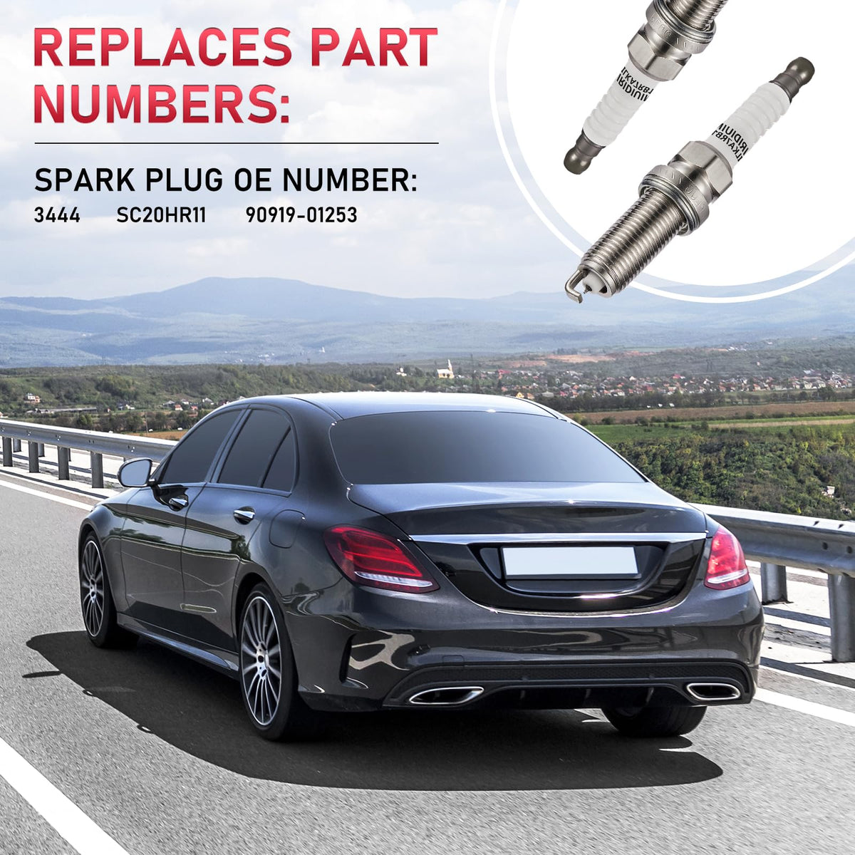 SYKRSS plugs installed in engine bay demonstrating direct-fit replacement convenience