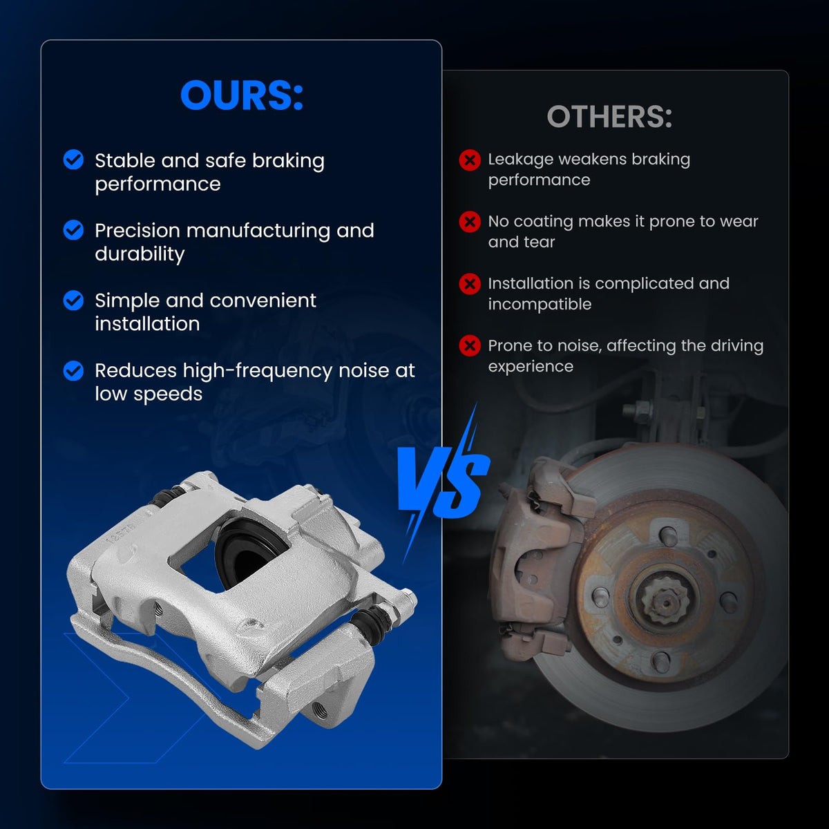 SYKRSS caliper label with OE numbers aiding correct identification
