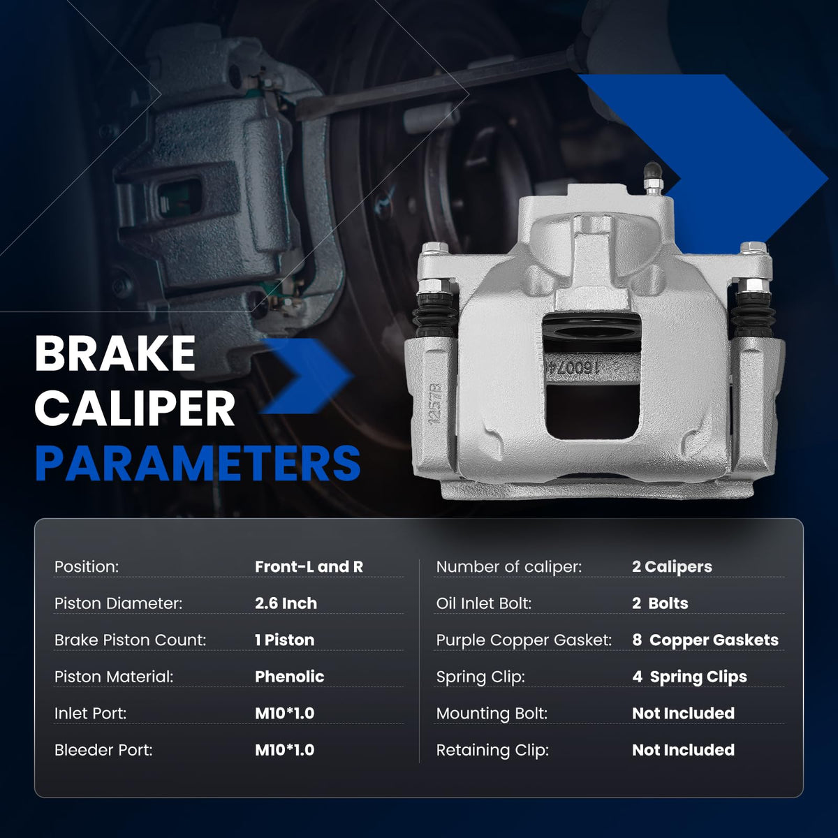 SYKRSS caliper mounted on rotor demonstrating direct-fit benefit