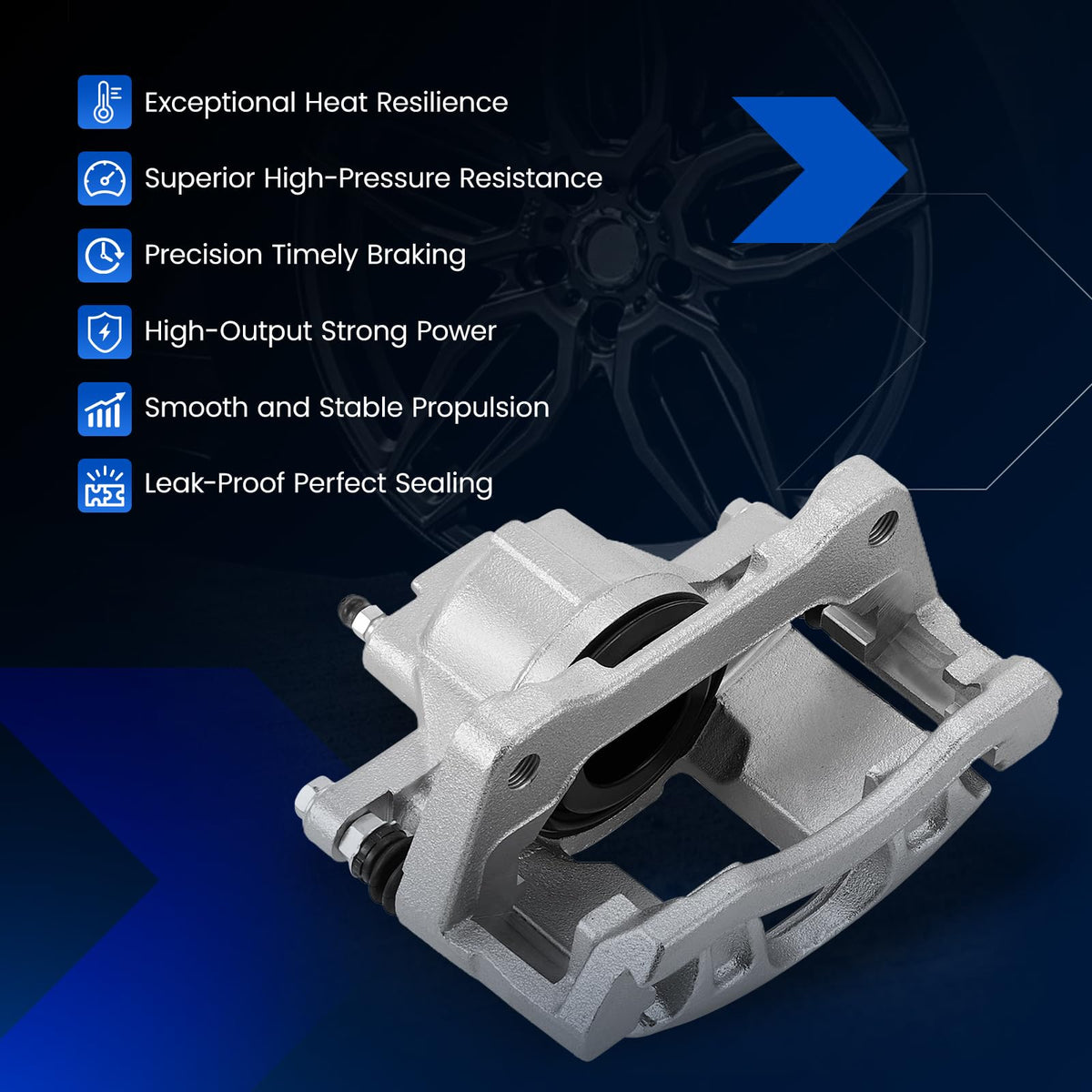 SYKRSS caliper surface texture showing anti-corrosion finish benefit