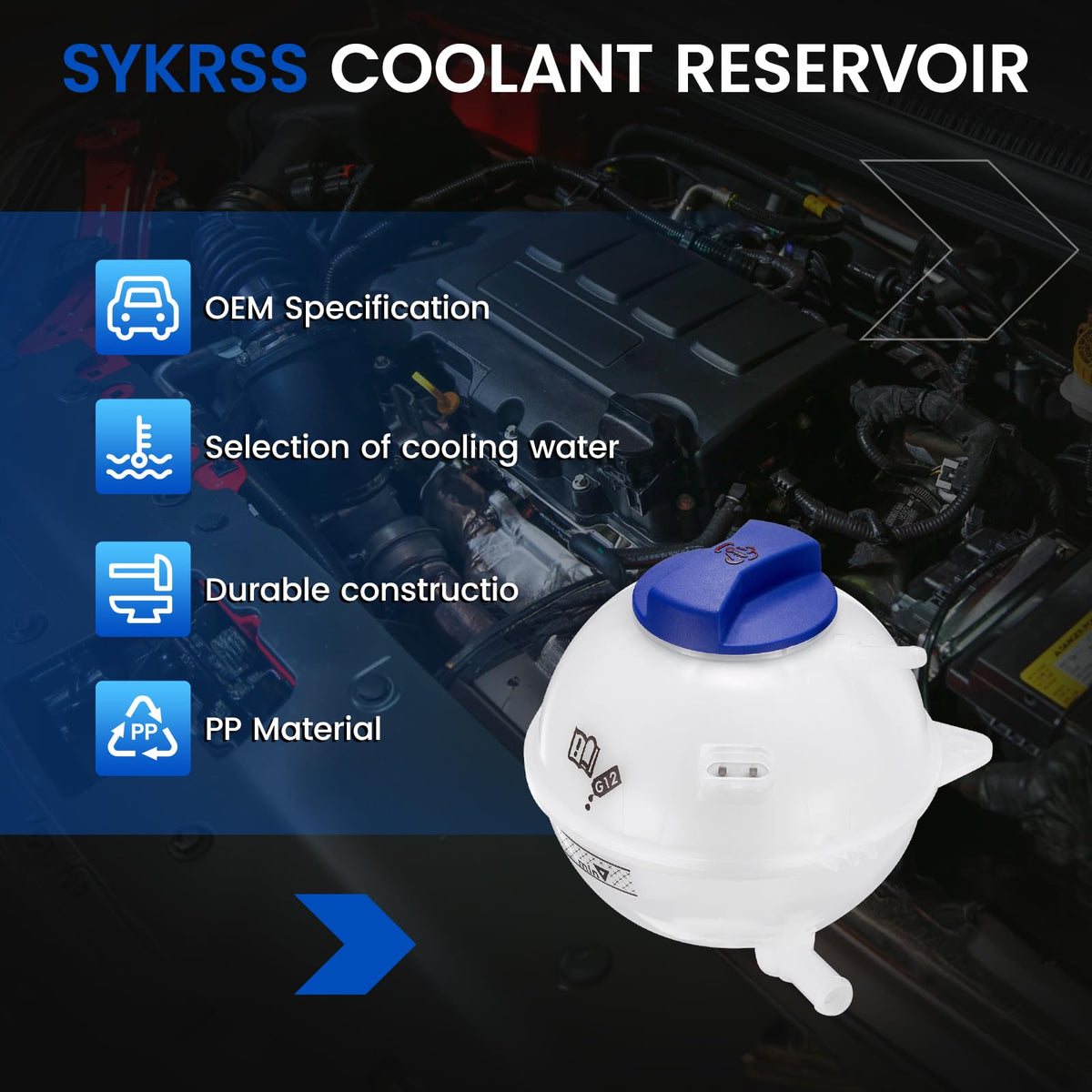 SYKRSS reservoir beside ruler showing scale to confirm correct sizing