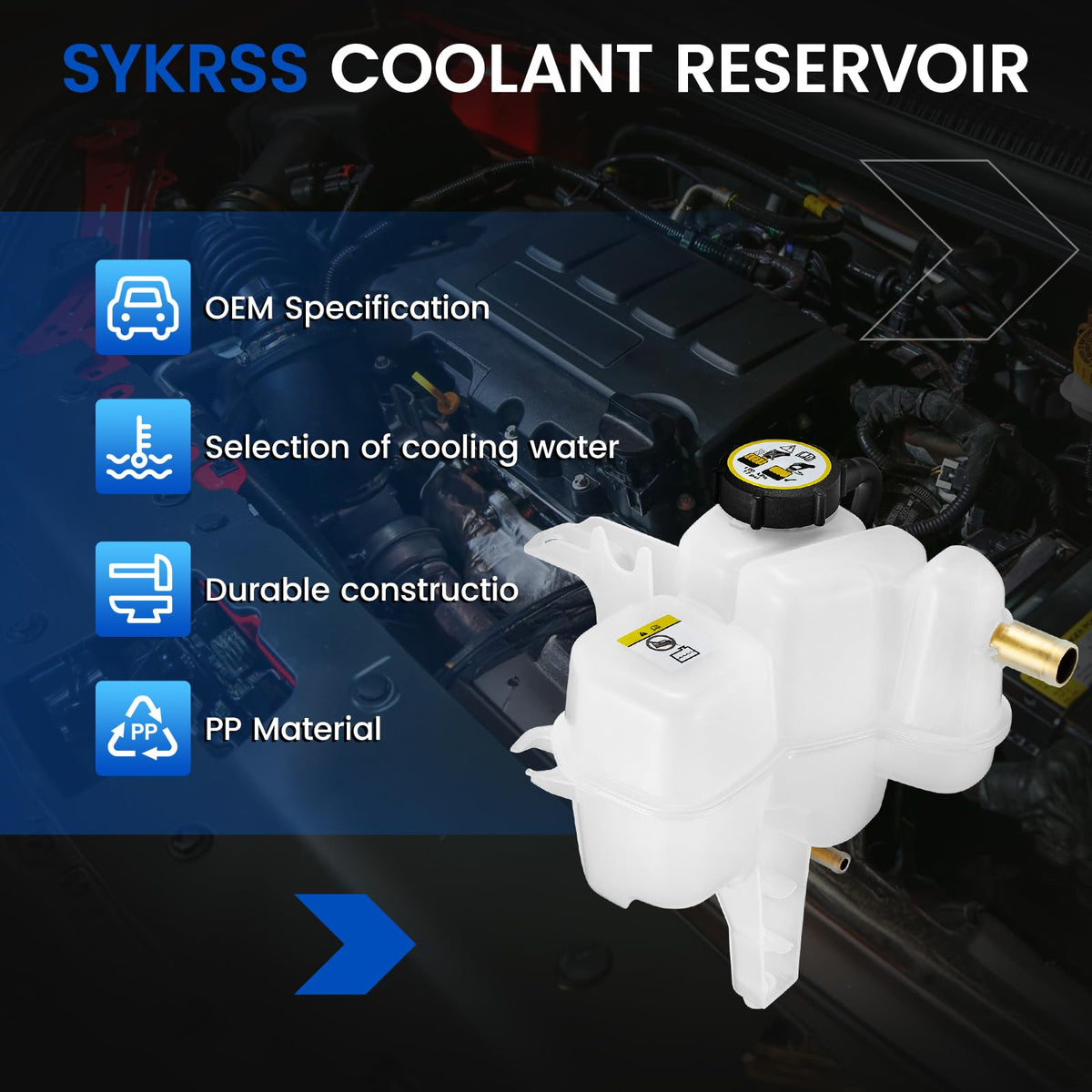 SYKRSS close-up of molded hose connection showing leak-resistant design
