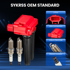 SYKRSS iridium spark plug tip close view highlighting precise gap and improved ignition