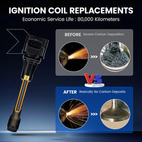 SYKRSS coil installed on engine demonstrating direct-fit replacement