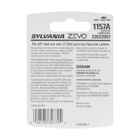 SYLVANIA ZEVO amber 1157 bulb close-up highlighting precise LED array and brighter light