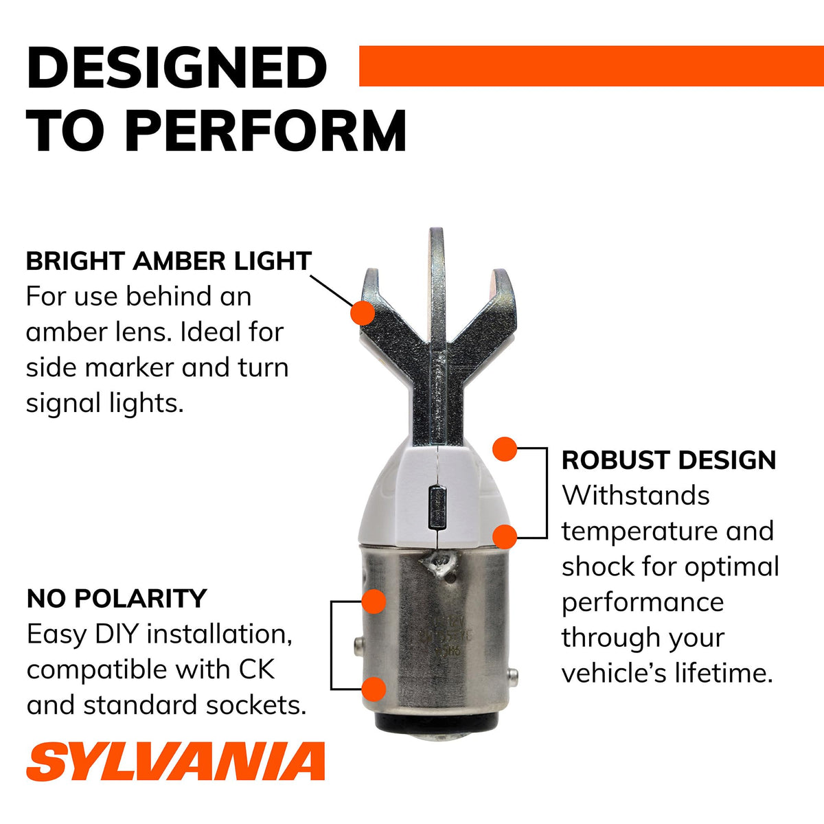 SYLVANIA ZEVO amber bulbs active in a turn signal illustrating instant-on visibility