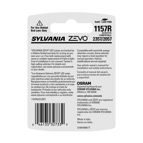 SYLVANIA 1157 ZEVO close-up of LED array revealing lens detail and uniform light output for reliable signaling