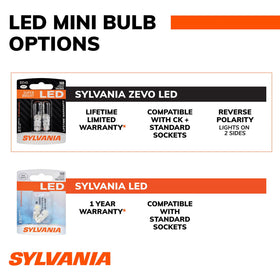 SYLVANIA 1157 ZEVO bulb installed in a vehicle tail light demonstrating brighter red stop lamp visibility