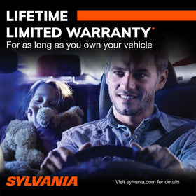 SYLVANIA 1157 ZEVO illuminated on a stopped car at night showing instant bright red brake light clarity