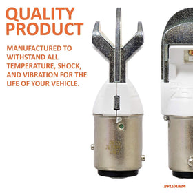 SYLVANIA 1157 ZEVO side profile of bulb showing compact form factor and cooling features for long life