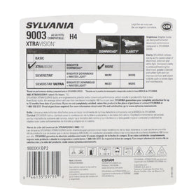 SYLVANIA 9003 XtraVision close-up of filament for durable performance