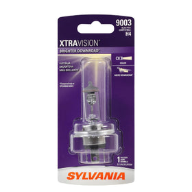 SYLVANIA 9003 XtraVision front view showing bulb shape and contacts for correct fit