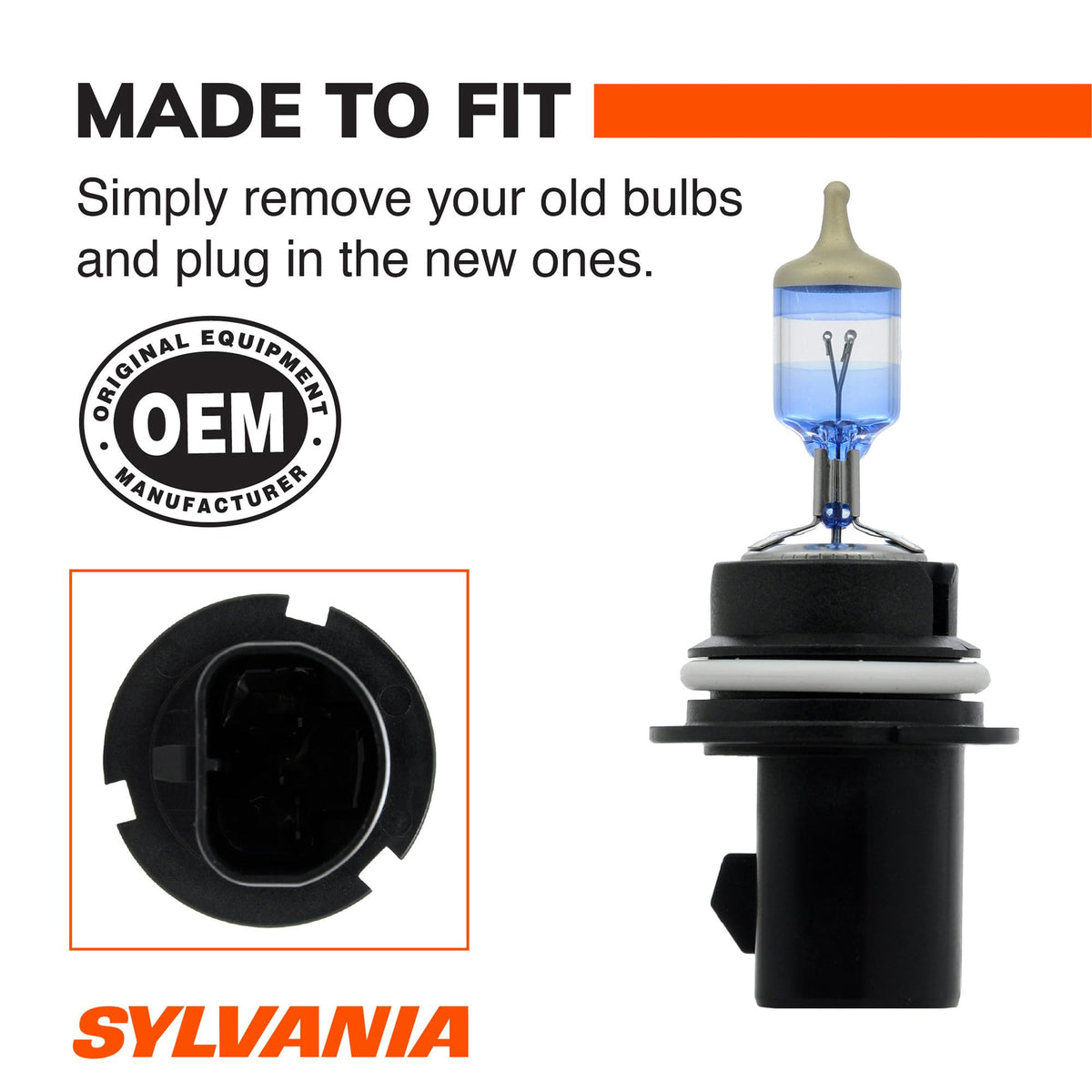 SYLVANIA 9004 SilverStar Ultra visible filament and base detail showing precise construction for focused beam