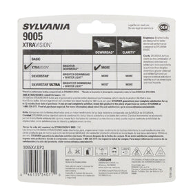 SYLVANIA close-up of 9005 filament highlighting durable design and brighter output