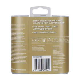 SYLVANIA bulb close-up highlighting cobalt coating for whiter light
