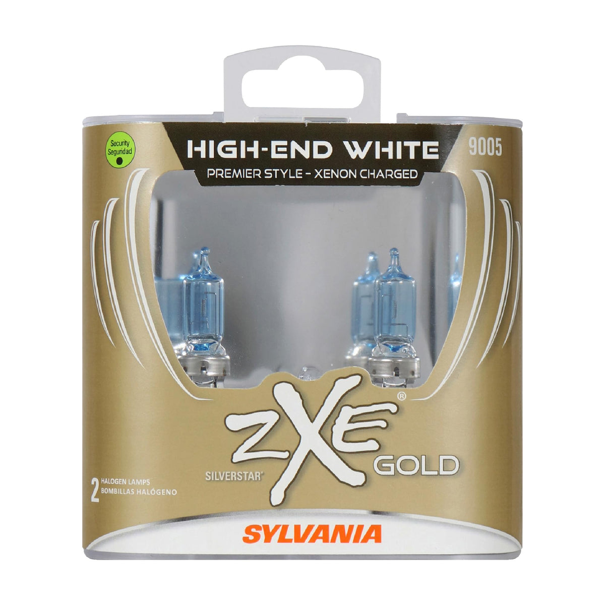 SYLVANIA 9005 front packaging showing product and benefits