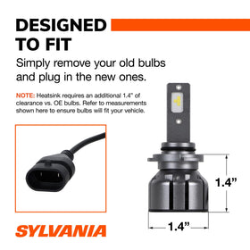 SYLVANIA 9005 LED Ultra heat sink detail illustrating thermal management benefit