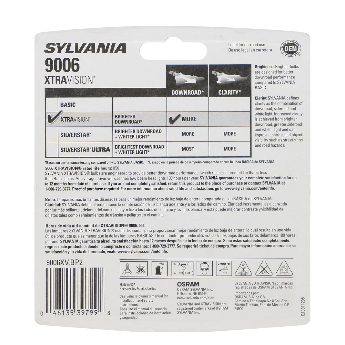 SYLVANIA close-up filament detail highlighting durable design