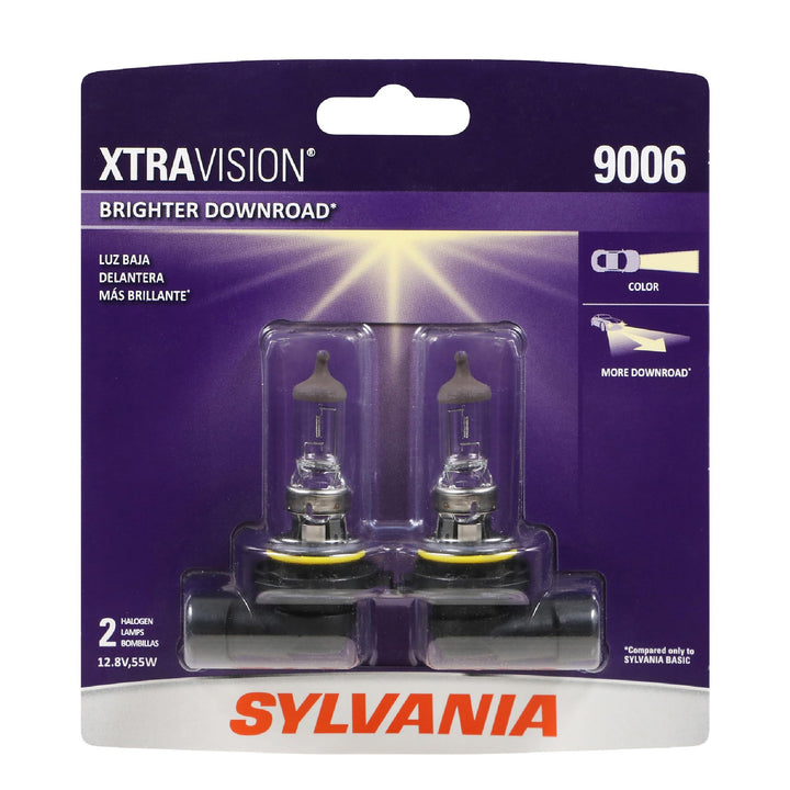 SYLVANIA 9006 front packaging showing product and benefits