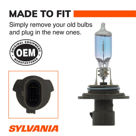 SYLVANIA 9006XS installed in headlamp improving visibility