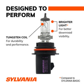 SYLVANIA 9007 bulb side profile with label for easy part identification