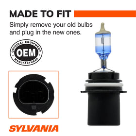 SYLVANIA 9007 bulb installed in headlight illustrating easy upgrade