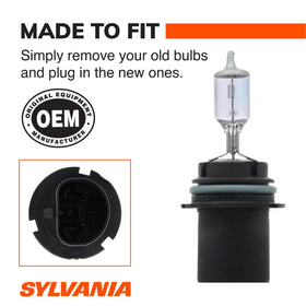 SYLVANIA 9007 SilverStar beam on road showing whiter light and contrast